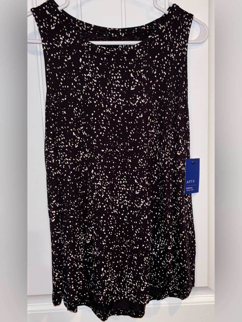 Apt. 9 Black and White Speckled Sleeveless Camisole